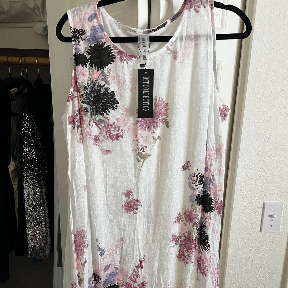 MT COLLECTION MULTI COLOR - FLOWER DESIGN DRESS - ONE SIZE FITS ALL